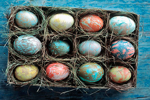 оригинальная покраска яиц на Пасху