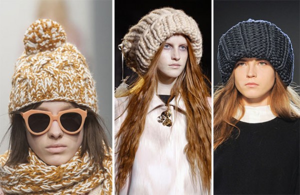 Модные вязаные шапки 2013