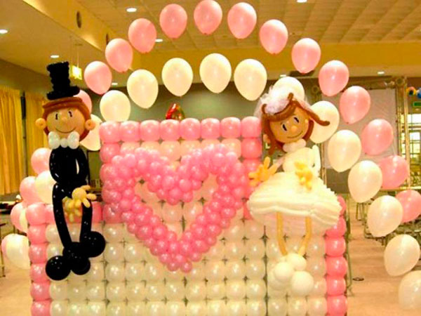 украшение свадьбы воздушными шариками